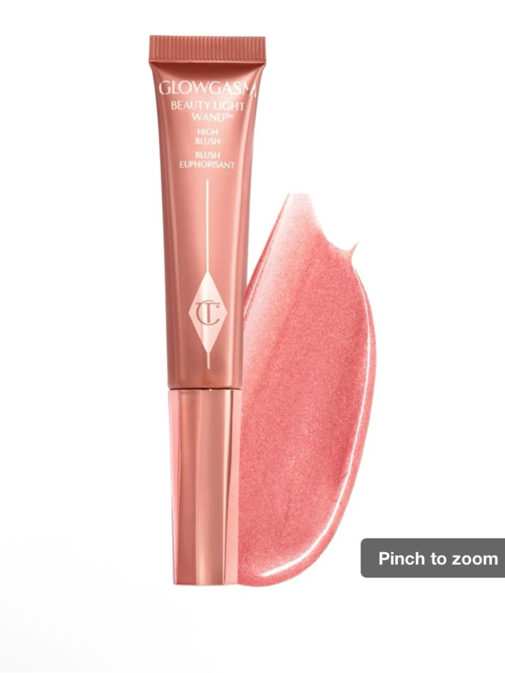 New Charlotte Tilbury Beauty Light Wand High Blush Pinkgasm 12ML Cheek 0.4 Fl Oz